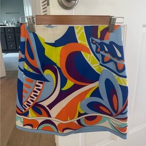 Zara Multicolor Abstract Mini Skirt small
